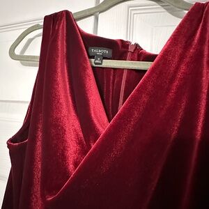 Talbots Velvet Cowl Neck ALine Dress - X